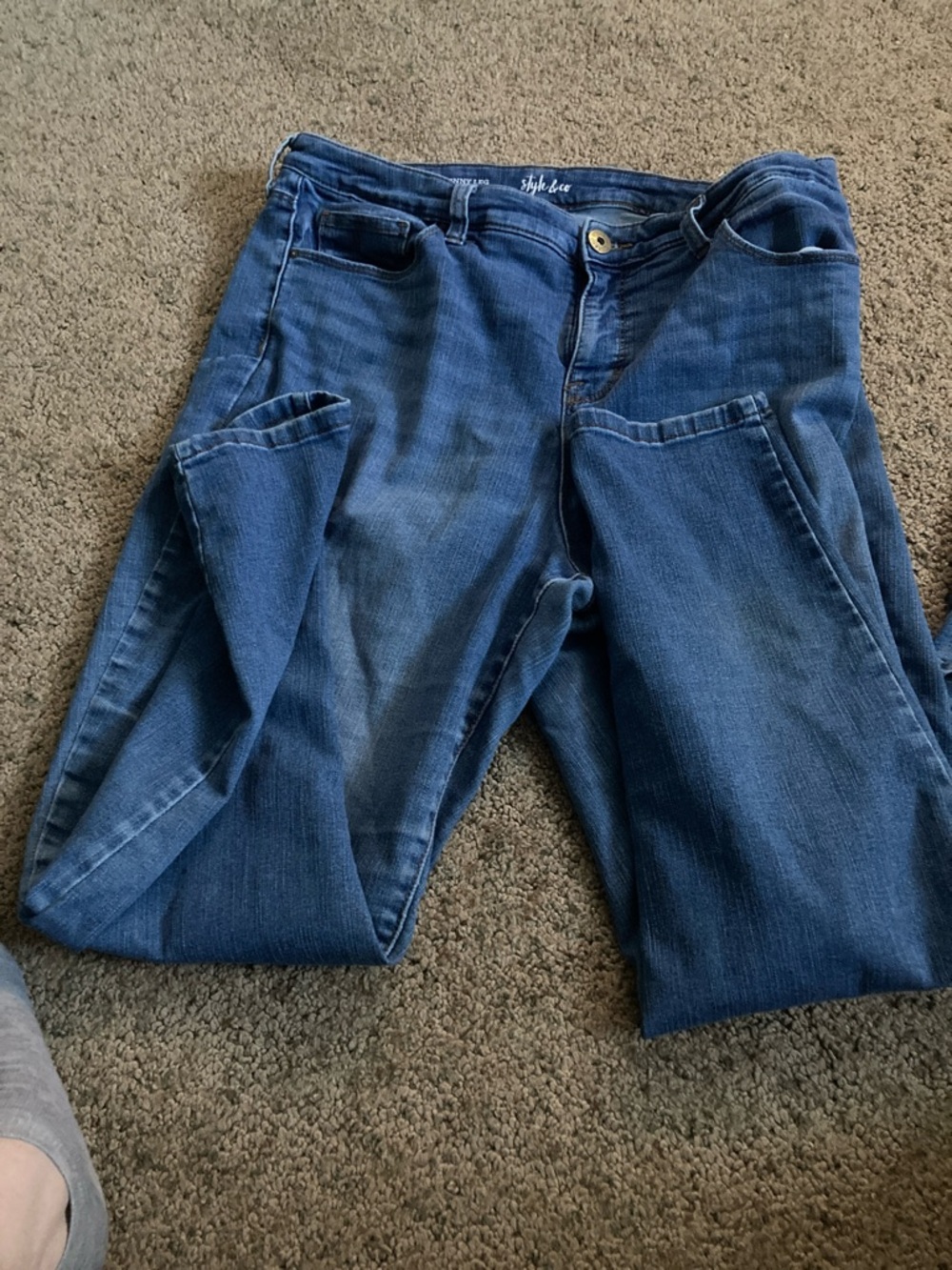Style & Co. Dark Blue Straight-Leg Jeans